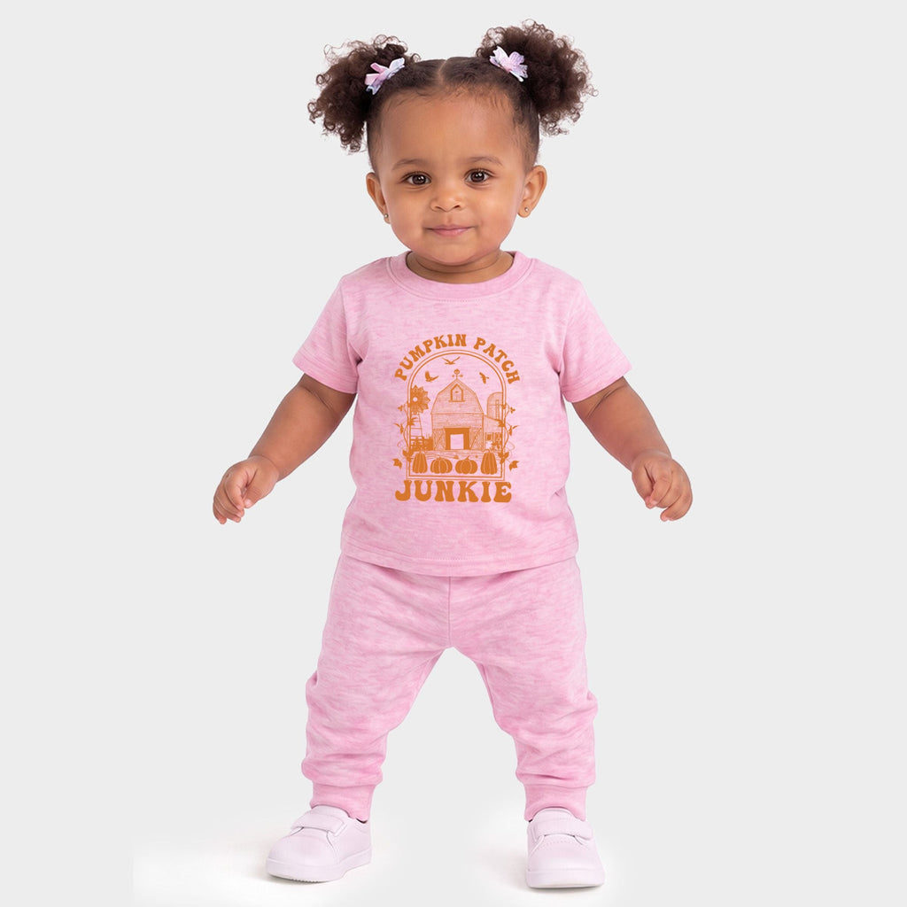 Pumpkin Patch Junkie - Infant Jogger Pant Crew Set