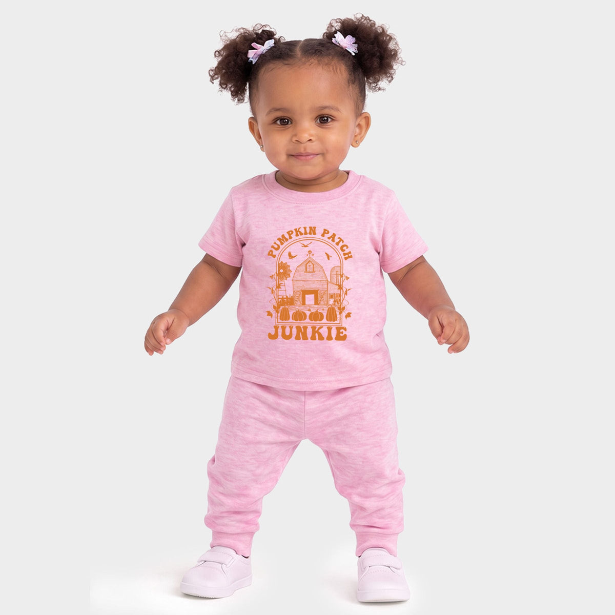 Pumpkin Patch Junkie - Infant Jogger Pant Crew Set