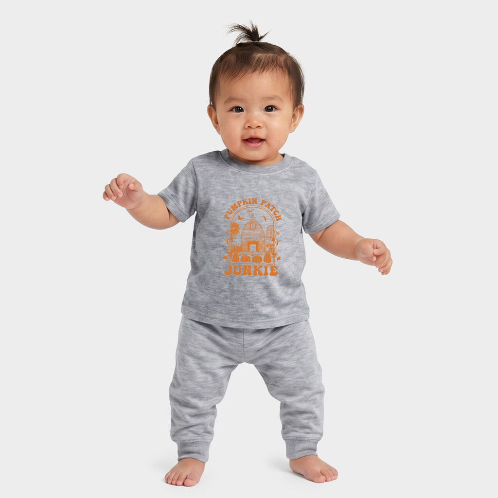 Pumpkin Patch Junkie - Infant Jogger Pant Crew Set