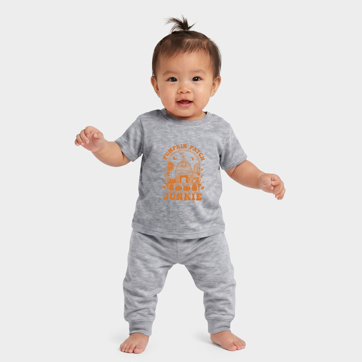 Pumpkin Patch Junkie - Infant Jogger Pant Crew Set
