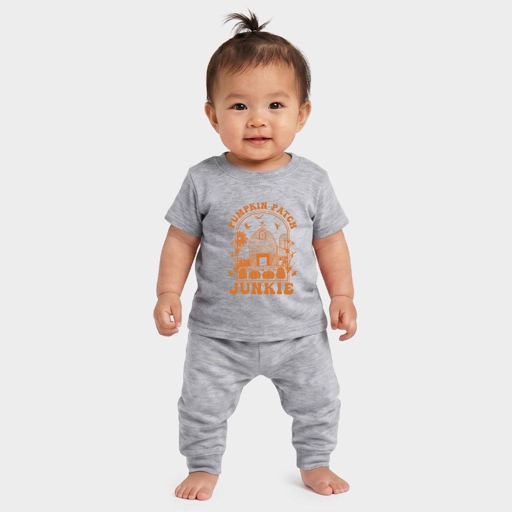 Pumpkin Patch Junkie - Infant Jogger Pant Crew Set