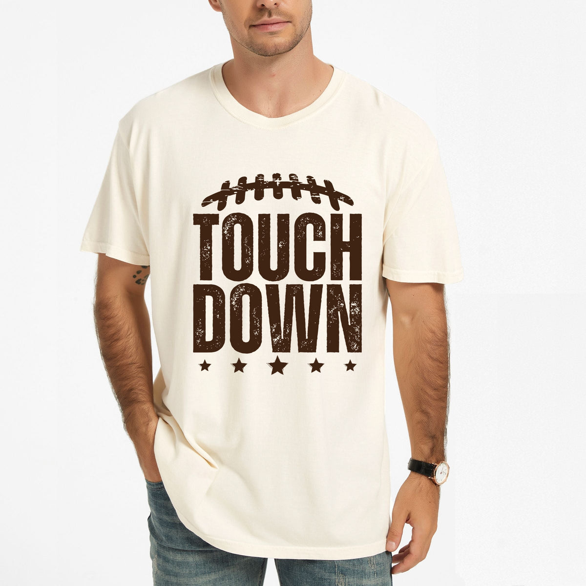Touch Down Stars - Men's Garment Dyed Graphic T-Shirt product image 1