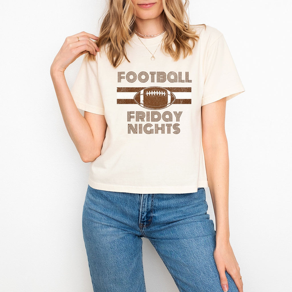 Football Friday Nights - Women's Boxy Crop Top Graphic product image 4