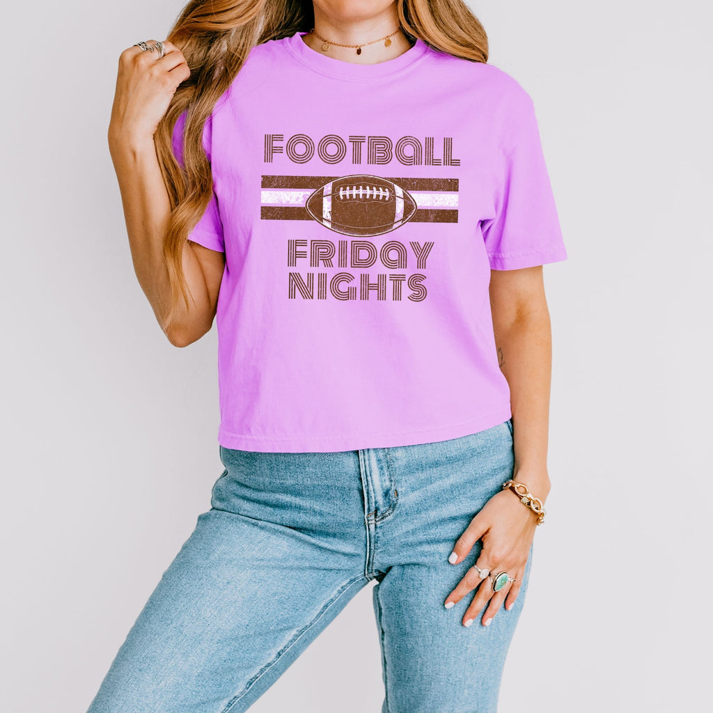 Football Friday Nights - Women's Boxy Crop Top Graphic product image 6