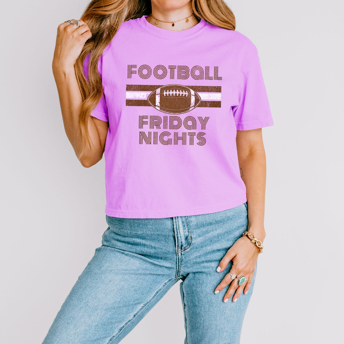 Football Friday Nights - Women's Boxy Crop Top Graphic product image 6