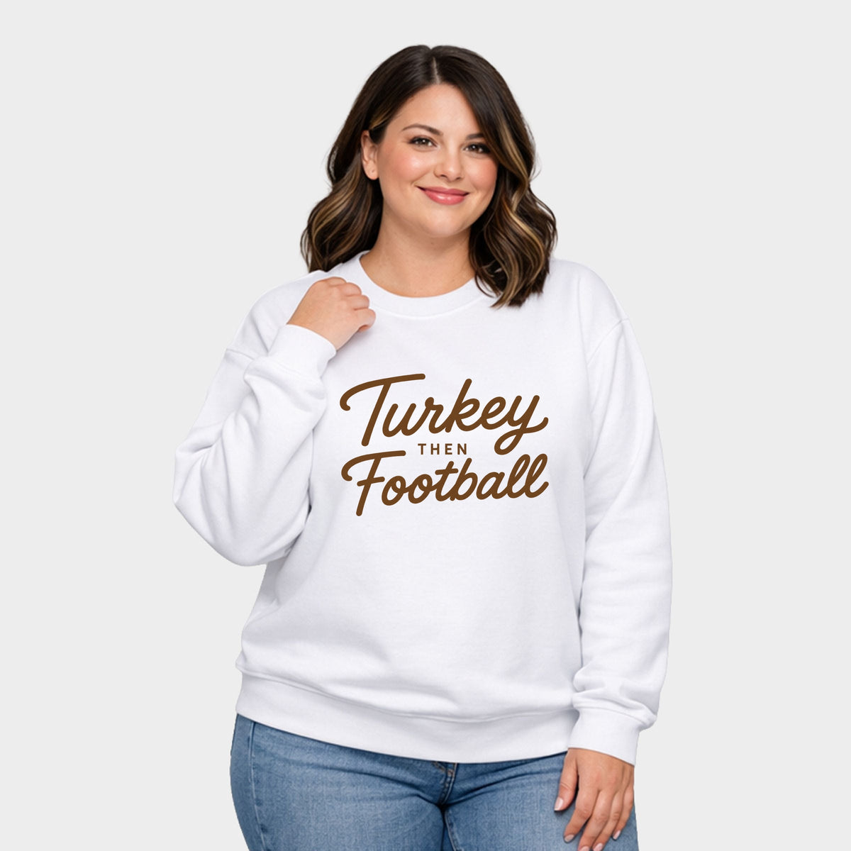 Turkey Then Football - Women's Plus Sized Graphic Sweatshirt product image 8