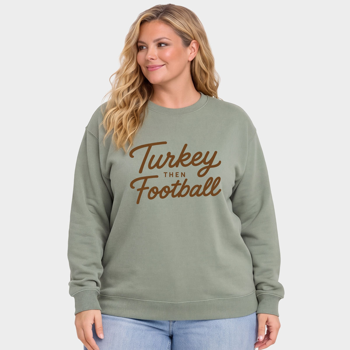 Turkey Then Football - Women's Plus Sized Graphic Sweatshirt product image 1