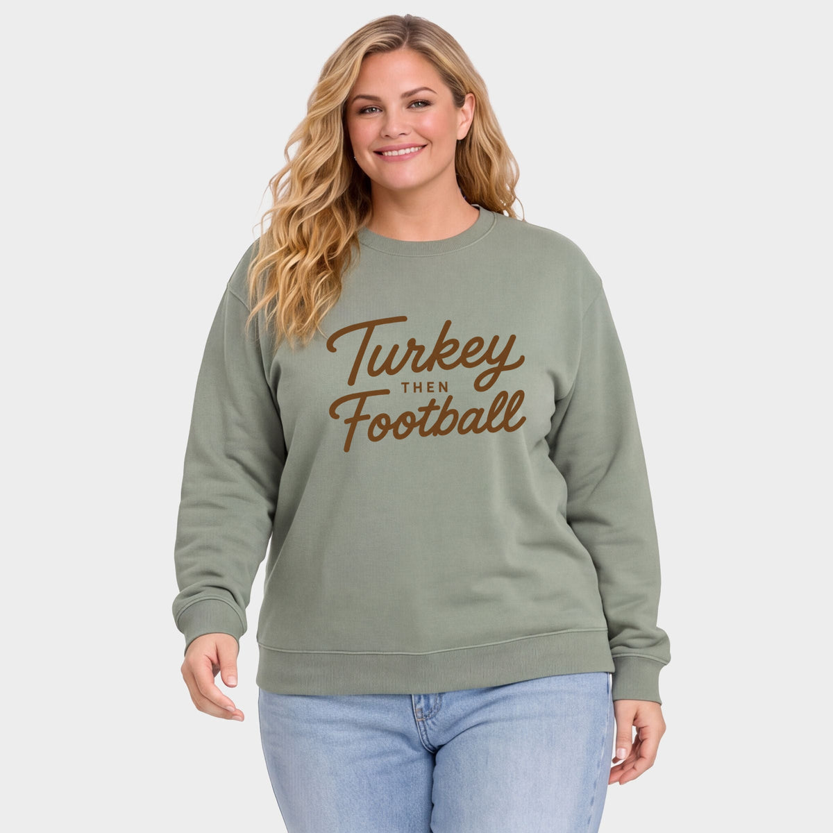 Turkey Then Football - Women's Plus Sized Graphic Sweatshirt product image 2