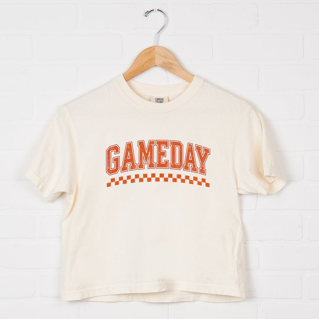 Gameday Varsity Checkers - Women's Boxy Crop Top Graphic product image 7