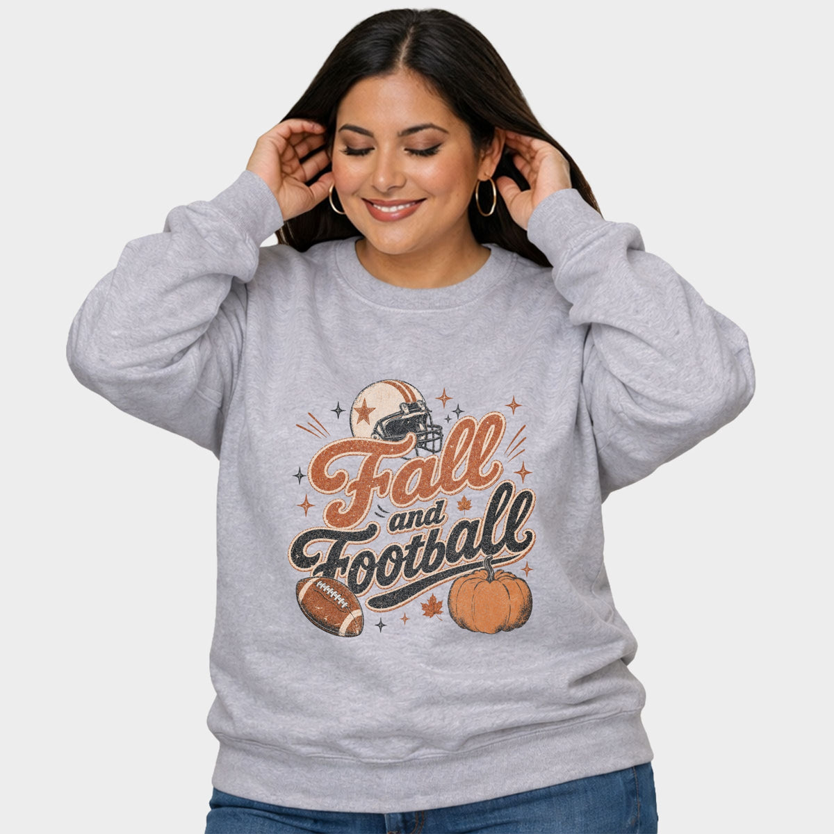 Fall and Football - Women's Plus Sized Graphic Sweatshirt product image 2