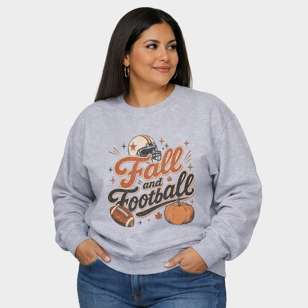 Fall and Football - Women's Plus Sized Graphic Sweatshirt product image 1