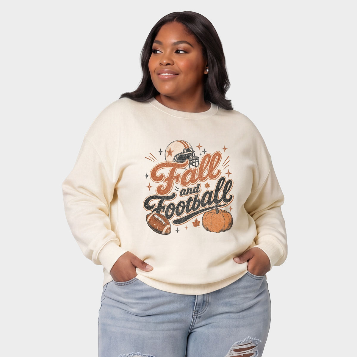 Fall and Football - Women's Plus Sized Graphic Sweatshirt product image 4