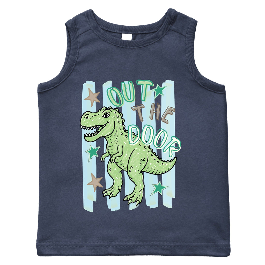 Out The Door Dinosaur - Toddler Graphic Tank