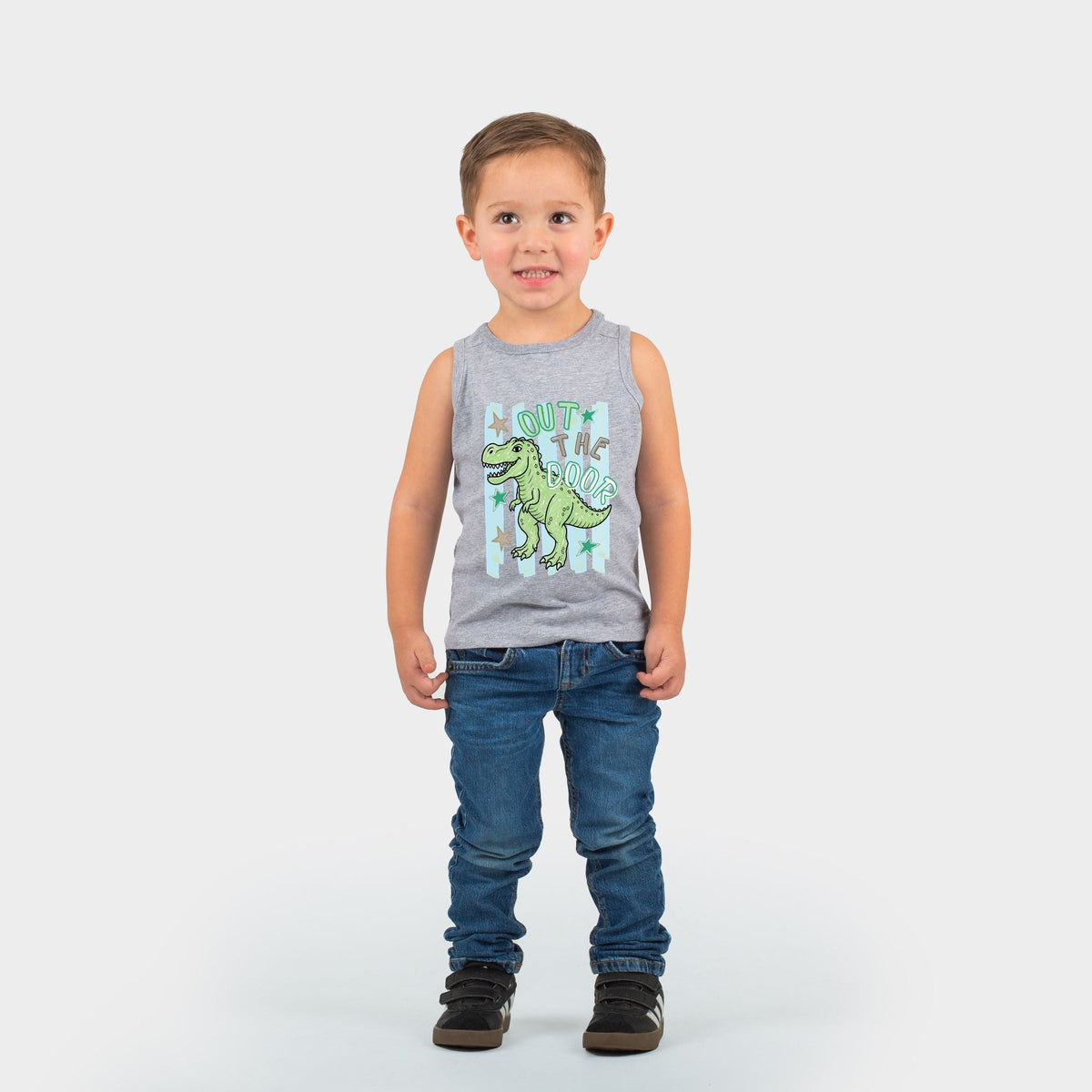 Out The Door Dinosaur - Toddler Graphic Tank