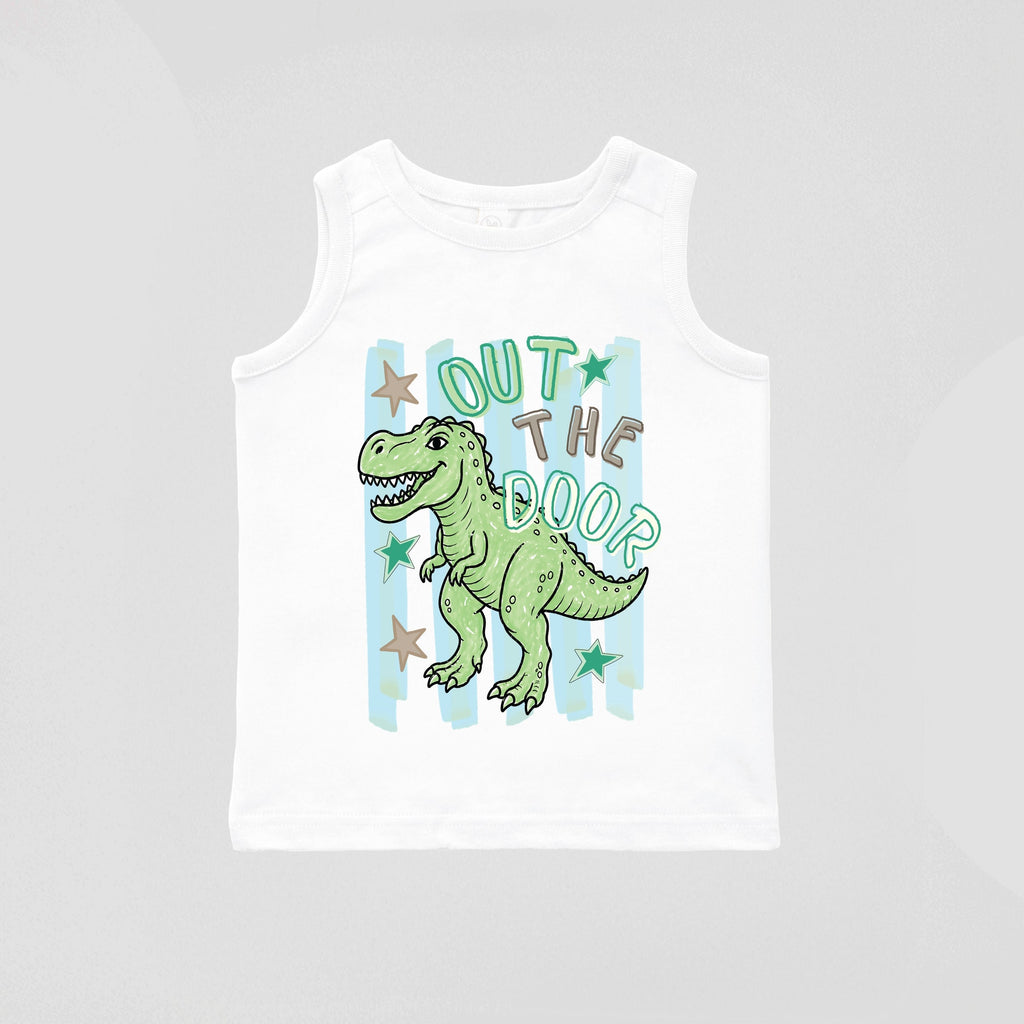 Out The Door Dinosaur - Toddler Graphic Tank