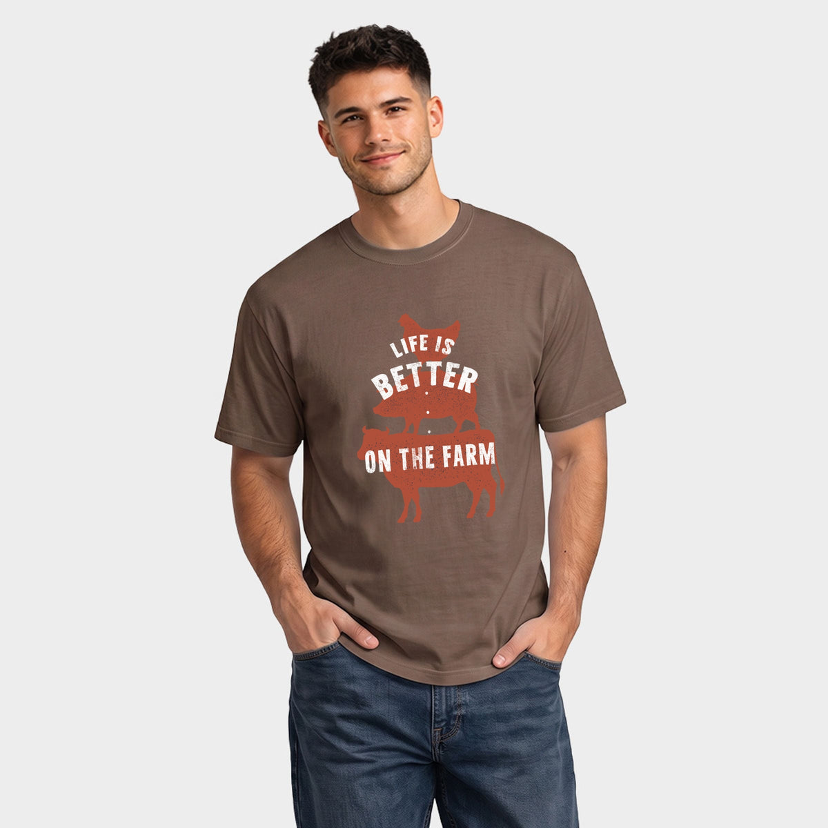 Life Is Better On The Farm Colorful - Men's Garment Dyed product image 13