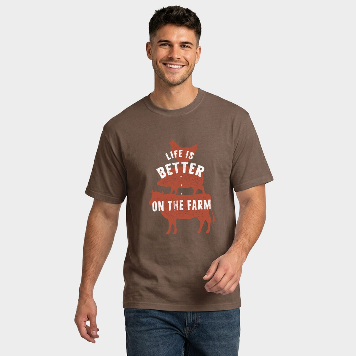 Life Is Better On The Farm Colorful - Men's Garment Dyed product image 7