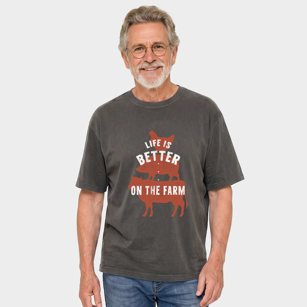 Life Is Better On The Farm Colorful - Men's Garment Dyed product image 12