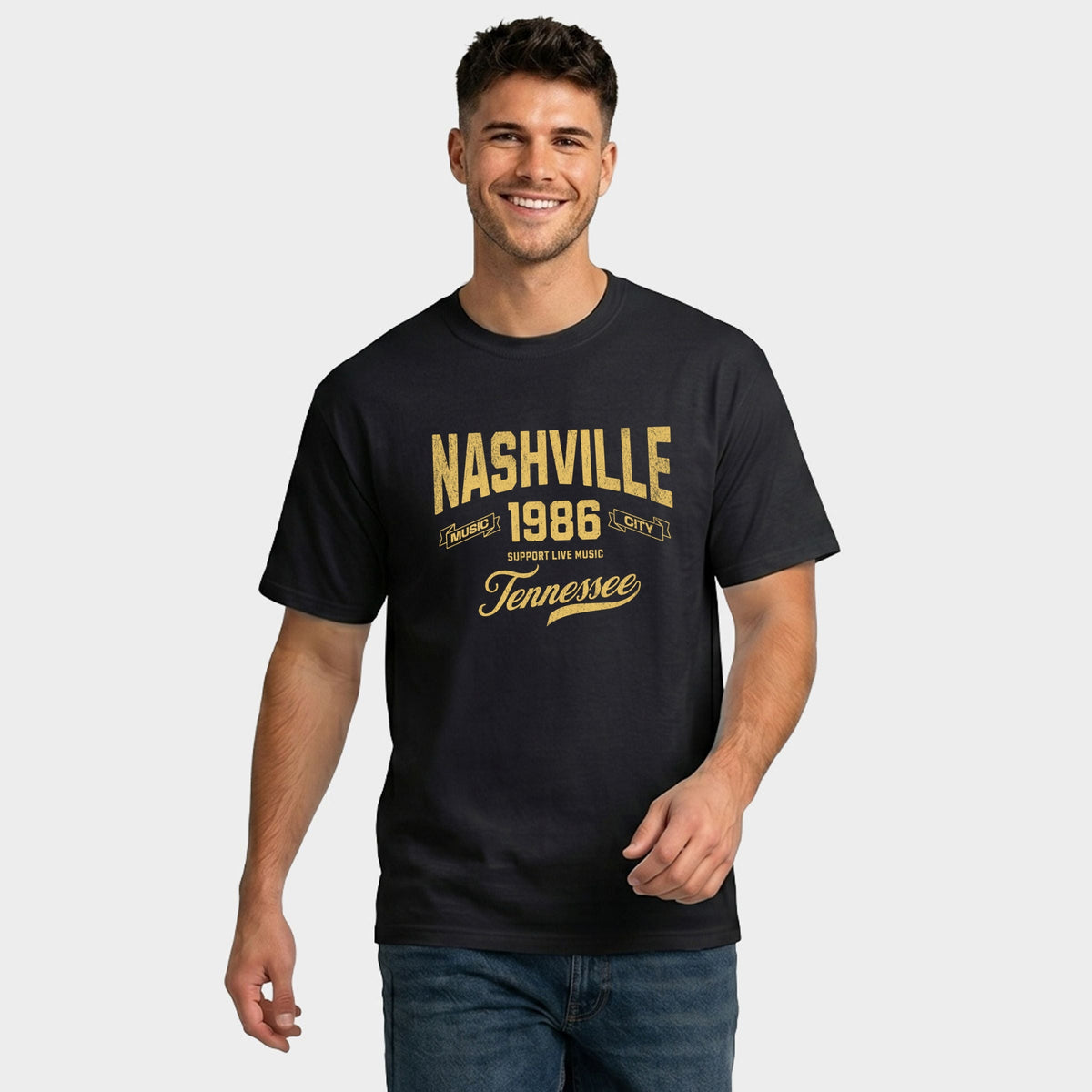 Nashville Tennessee Music City - Men's Garment Dyed Graphic product image 4
