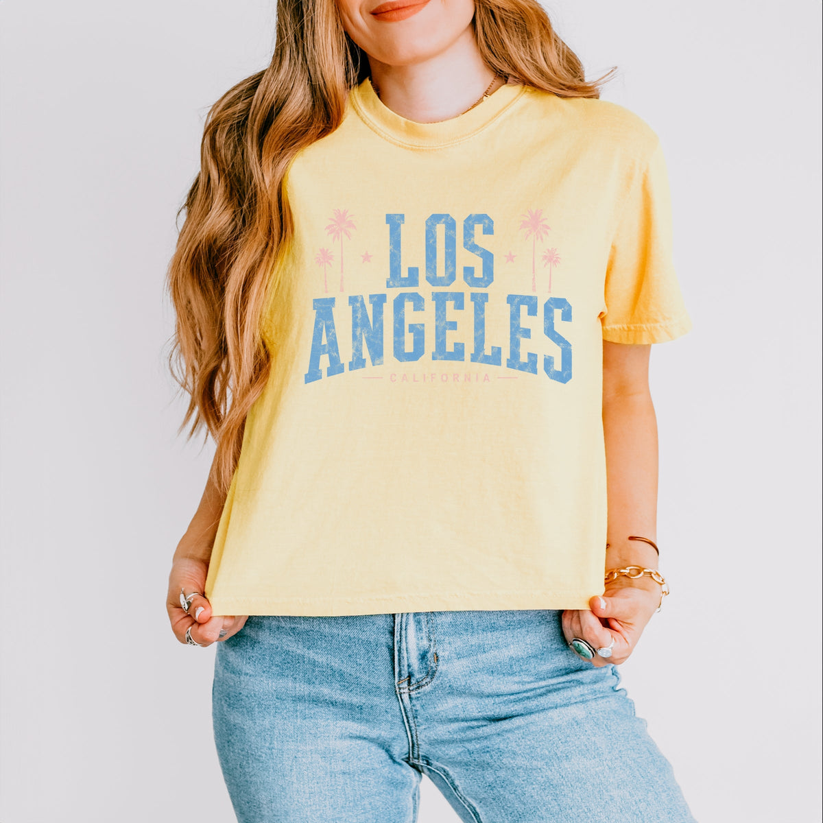 Los Angeles California - Women's Boxy Crop Top Graphic product image 3
