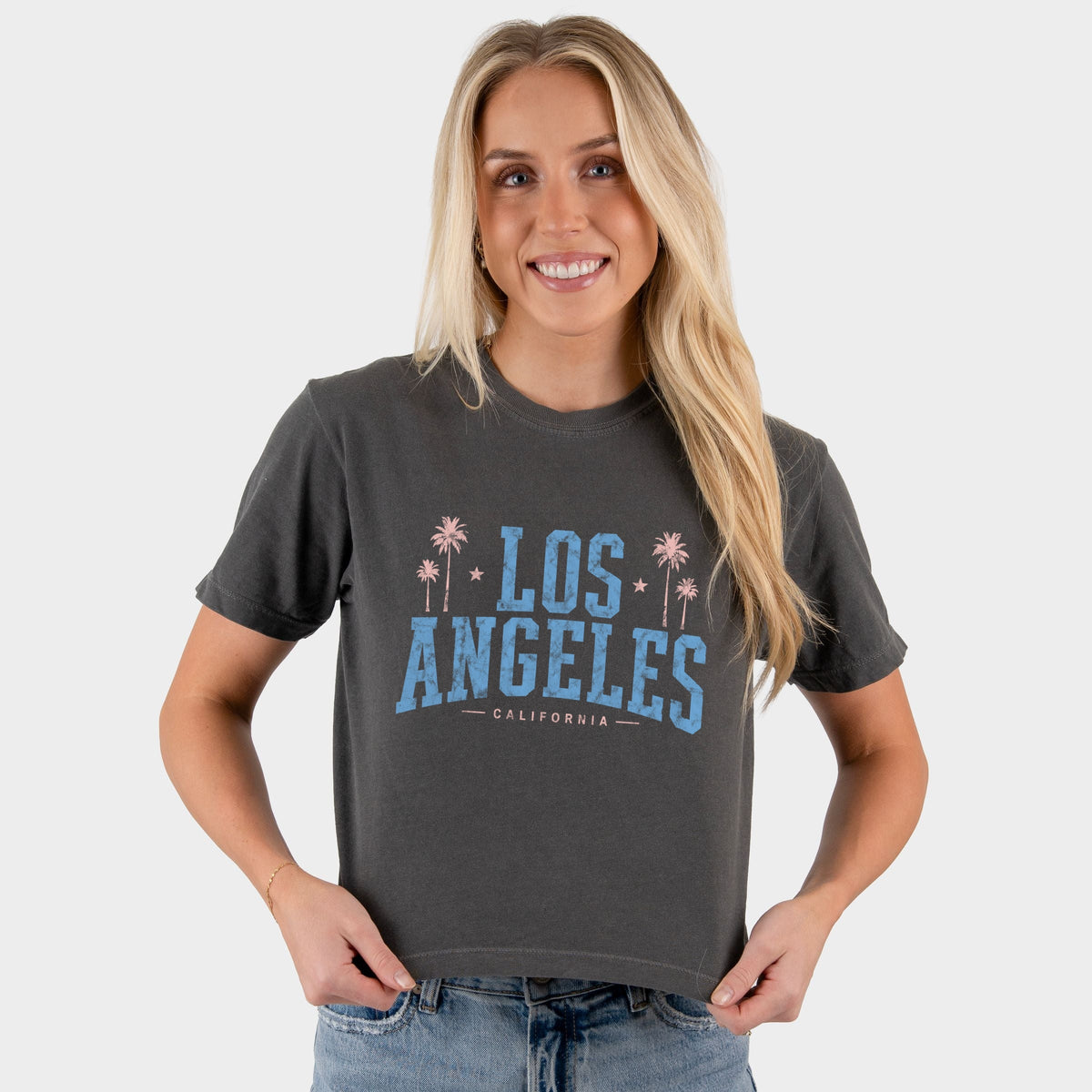 Los Angeles California - Women's Boxy Crop Top Graphic product image 9