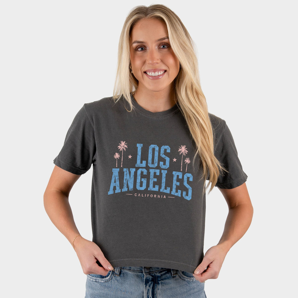 Los Angeles California - Women's Boxy Crop Top Graphic product image 1