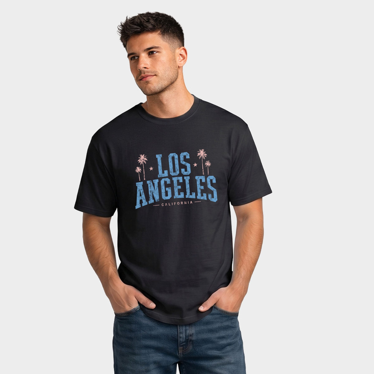 Los Angeles California - Men's Garment Dyed Graphic T-Shirt product image 4