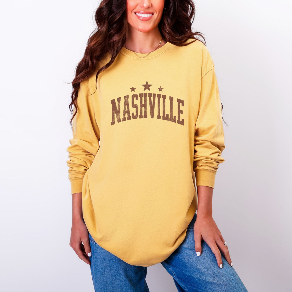 Nashville Varsity Stars - Women's Garment Dyed Long Sleeve product image 1