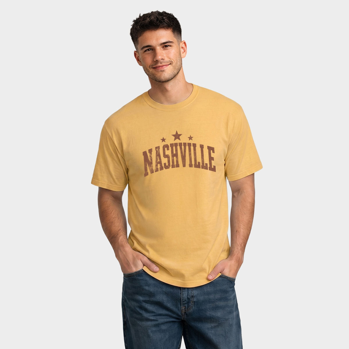 Nashville Varsity Stars - Men's Garment Dyed Graphic T-Shirt product image 1