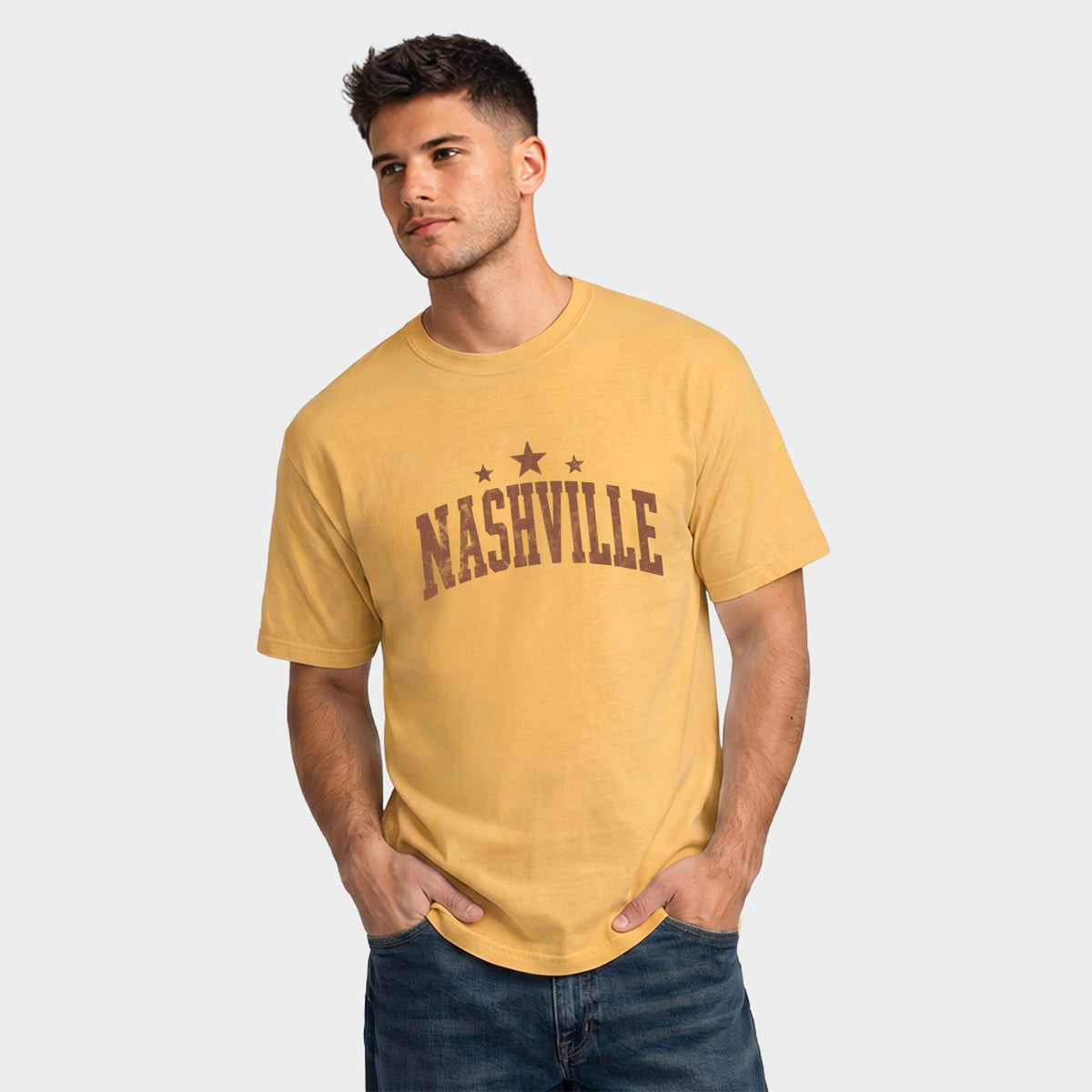 Nashville Varsity Stars - Men's Garment Dyed Graphic T-Shirt product image 2
