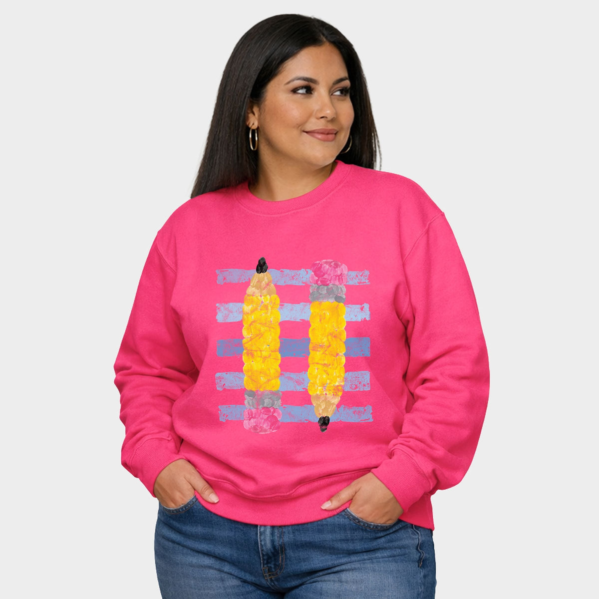 Pencil Stripes - Women's Plus Sized Graphic Sweatshirt product image 5