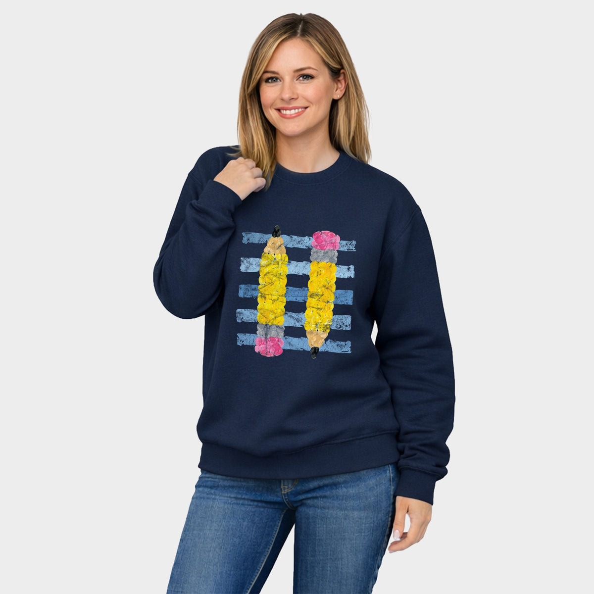 Pencil Stripes - Women's Graphic Sweatshirt product image 4