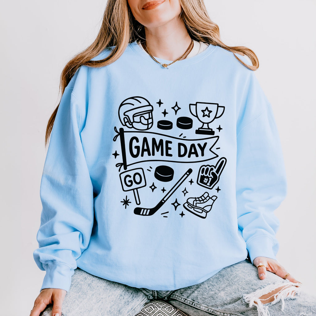 Hockey Game Day Doodles - Women's Lightweight Garment Dyed product image 1