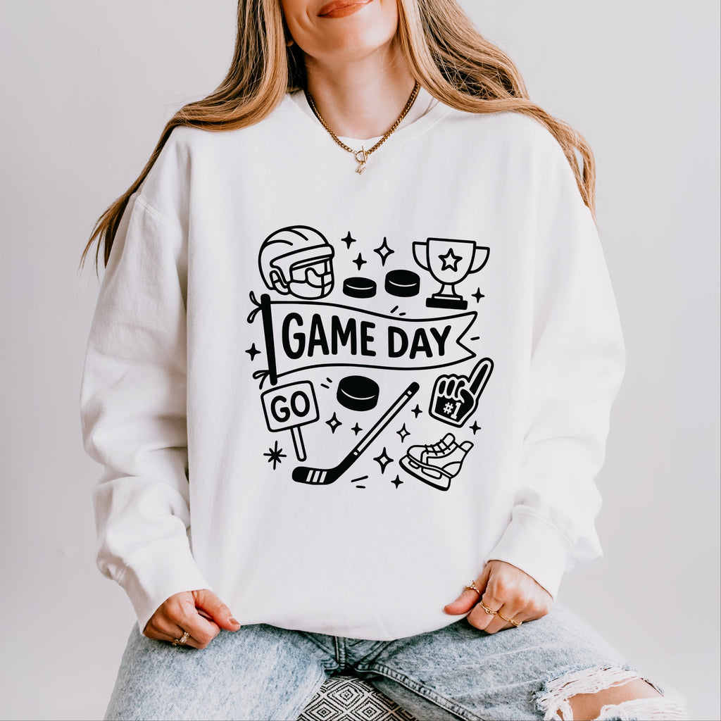 Hockey Game Day Doodles - Women's Lightweight Garment Dyed product image 6