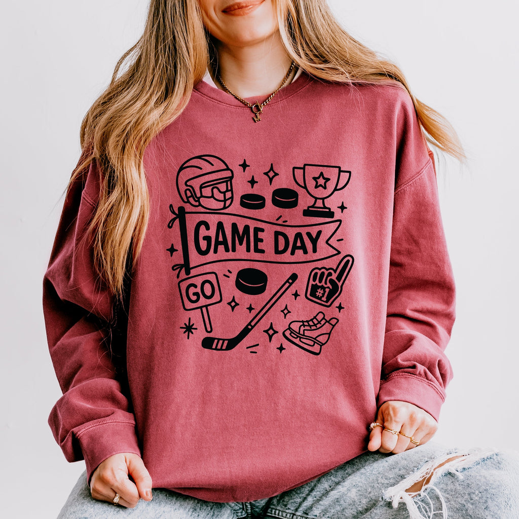 Hockey Game Day Doodles - Women's Lightweight Garment Dyed product image 4