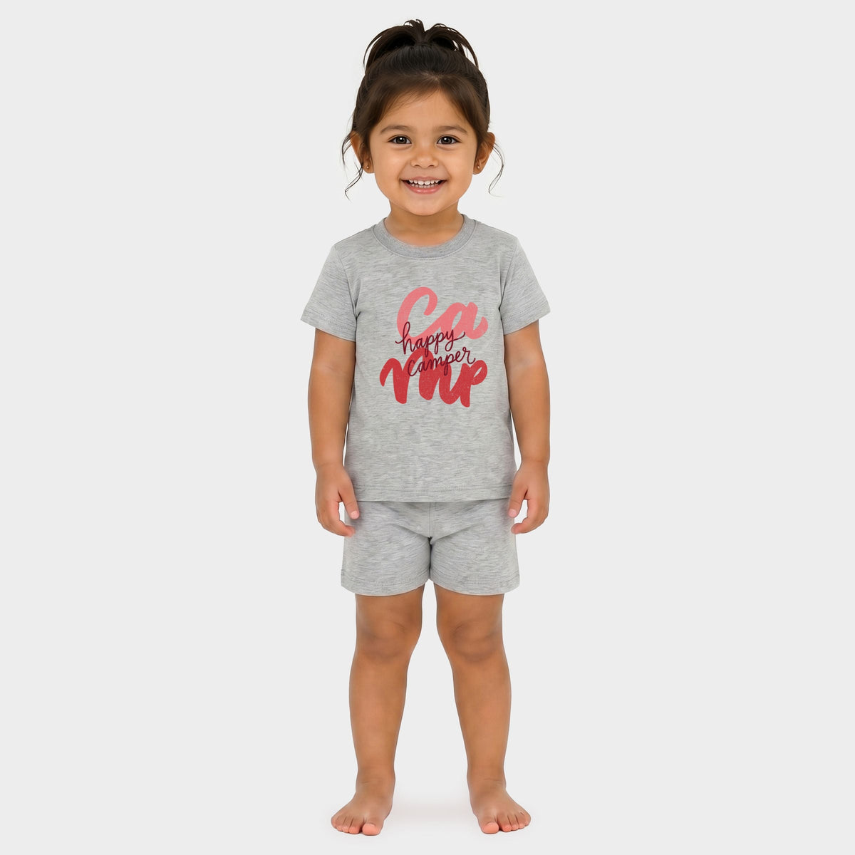 Happy Camper Cursive - Toddler Crew Shorts Set product image 4