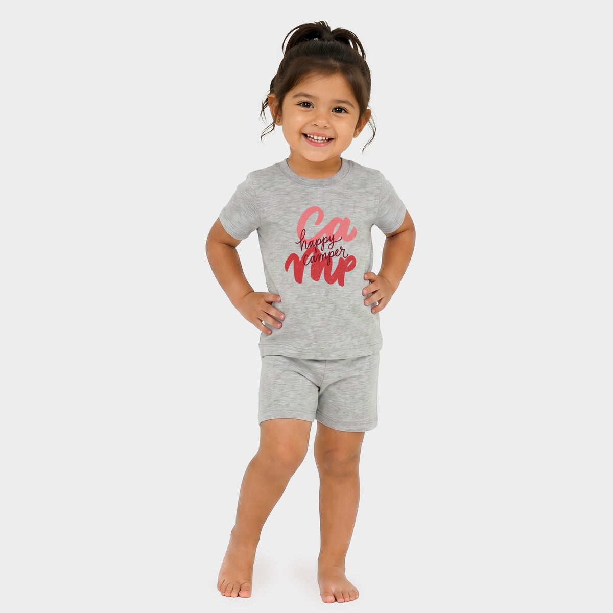 Happy Camper Cursive - Toddler Crew Shorts Set product image 5