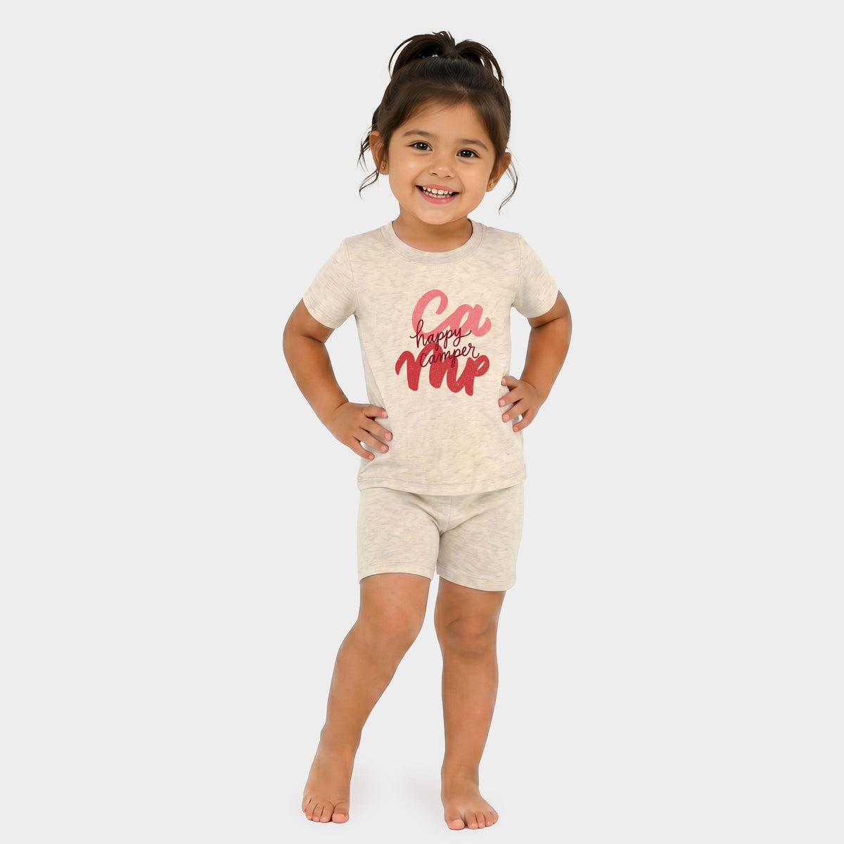 Happy Camper Cursive - Toddler Crew Shorts Set product image 2