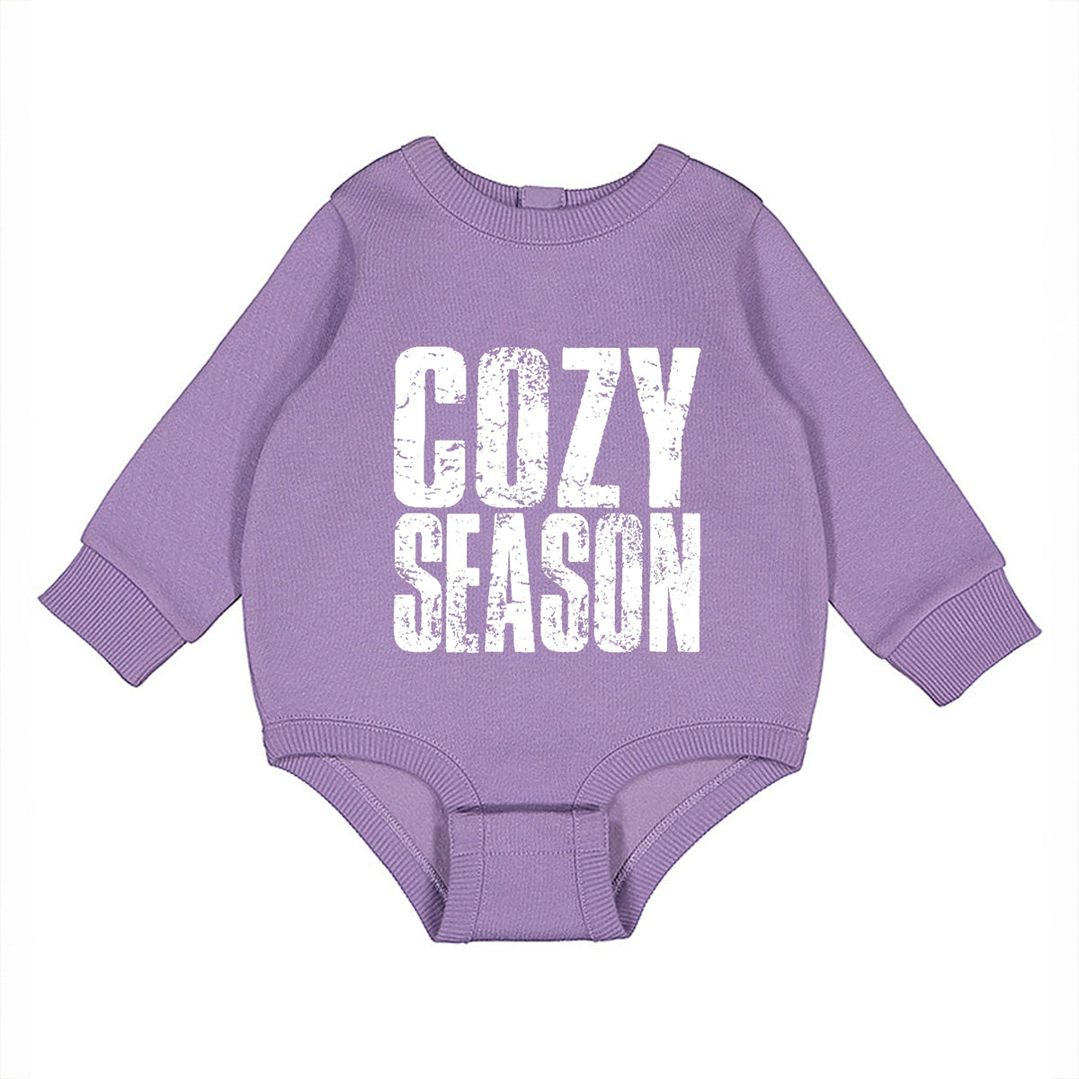 Cozy Season Block Distressed White - Infant Fleece BodySuit