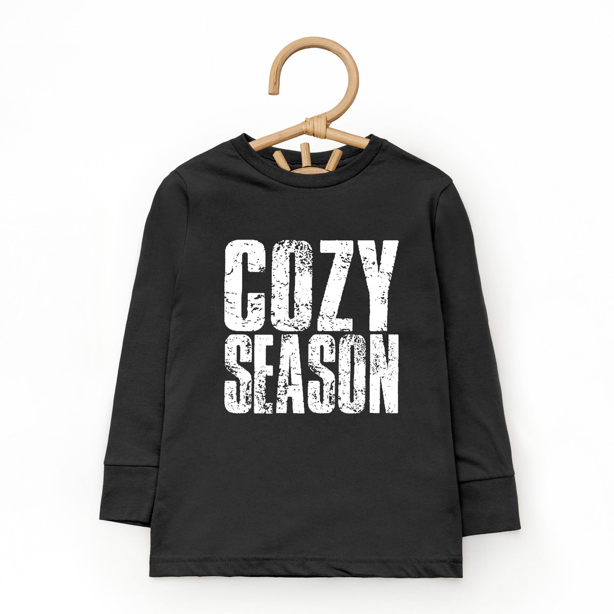 Cozy Season Block Distressed White - Toddler Long Sleeve product image 4
