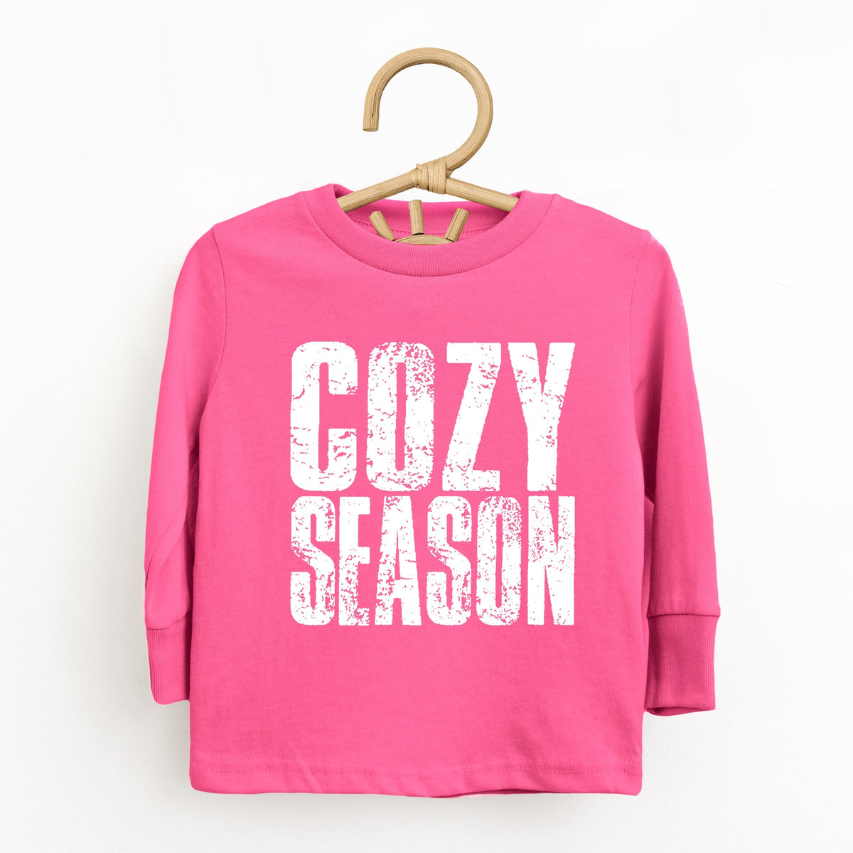 Cozy Season Block Distressed White - Toddler Long Sleeve product image 1