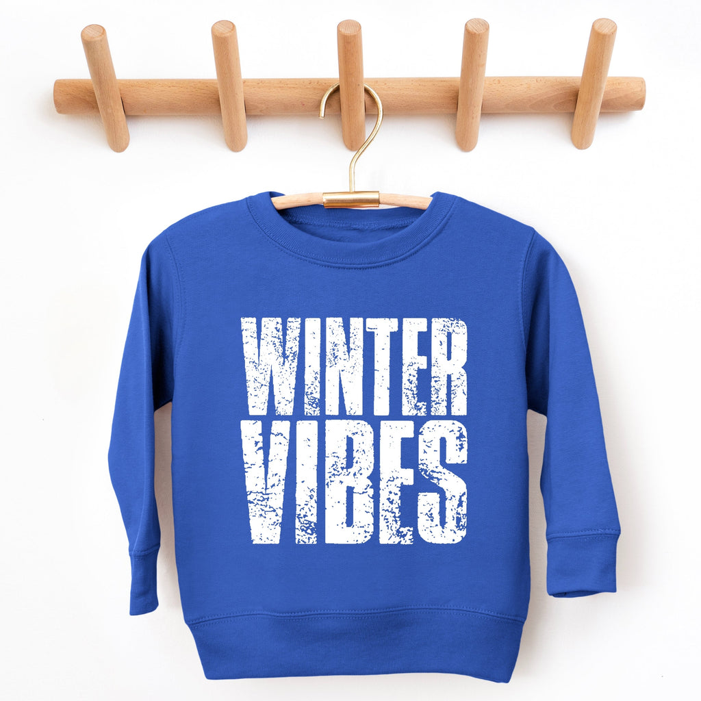 Winter Vibes Block Distressed - Toddler Graphic Sweatshirt product image 7