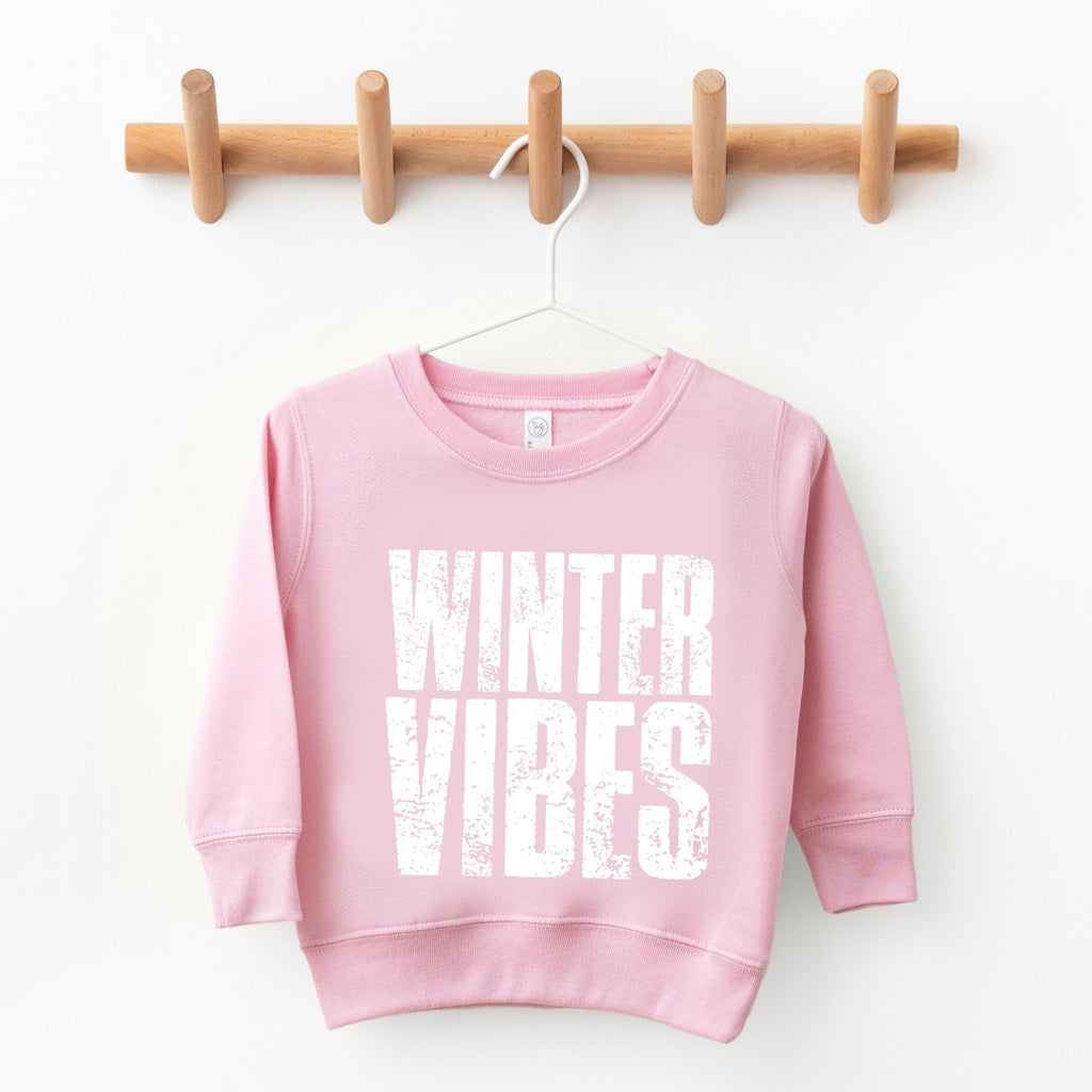 Winter Vibes Block Distressed - Toddler Graphic Sweatshirt product image 1
