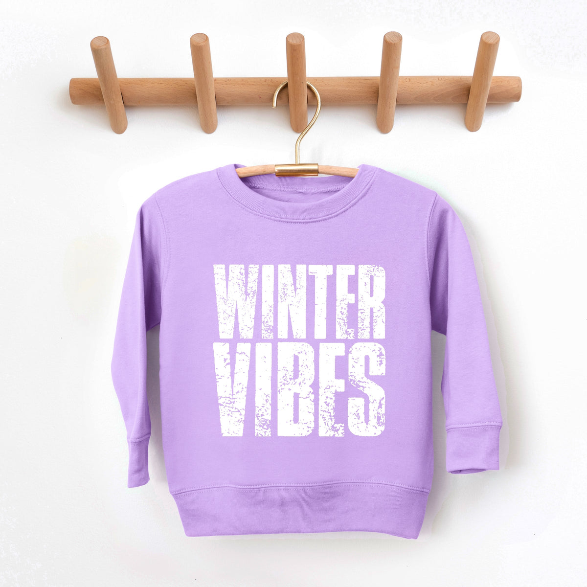 Winter Vibes Block Distressed - Toddler Graphic Sweatshirt product image 4