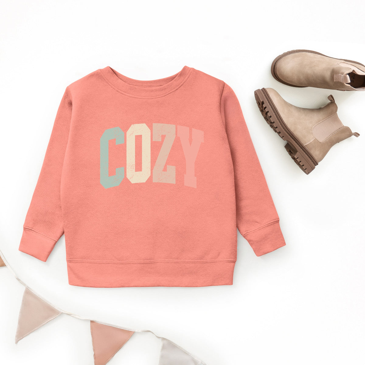 Cozy Arched Pastel - Youth Graphic Sweatshirt product image 2