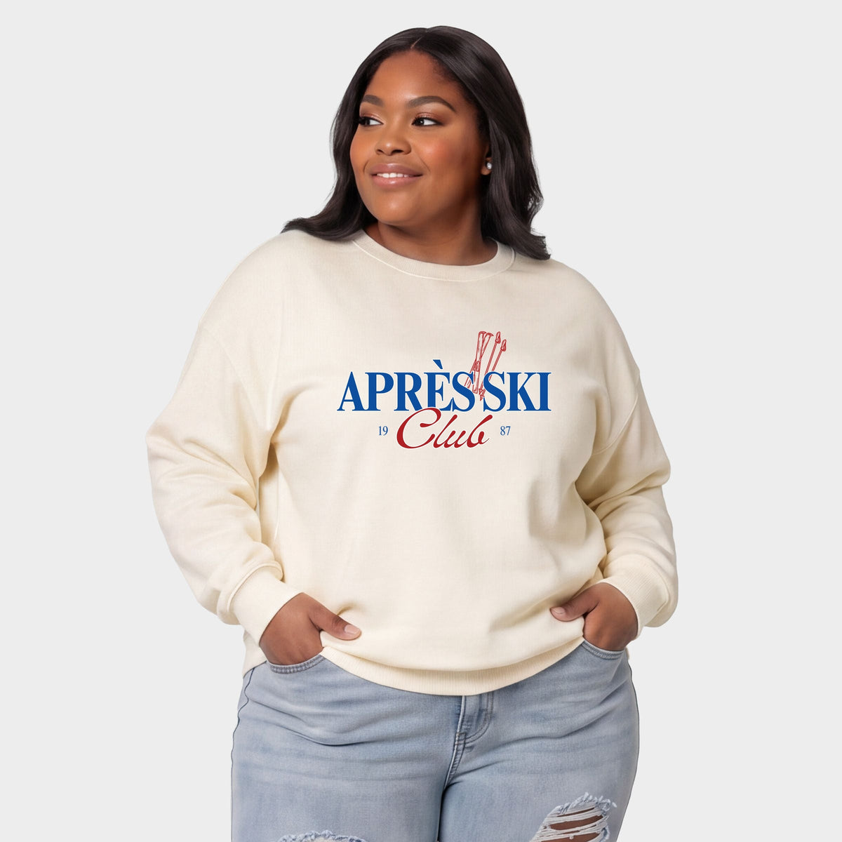 Après Skis and Poles - Women's Plus Sized Graphic Sweatshirt product image 4