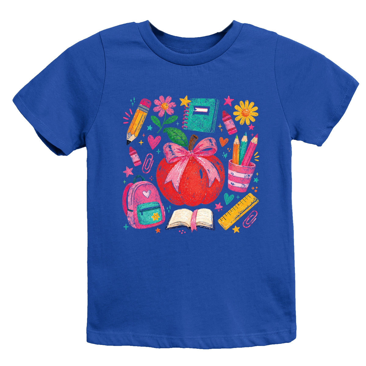 Back to School Apple and Supplies - Youth Short Sleeve product image 5