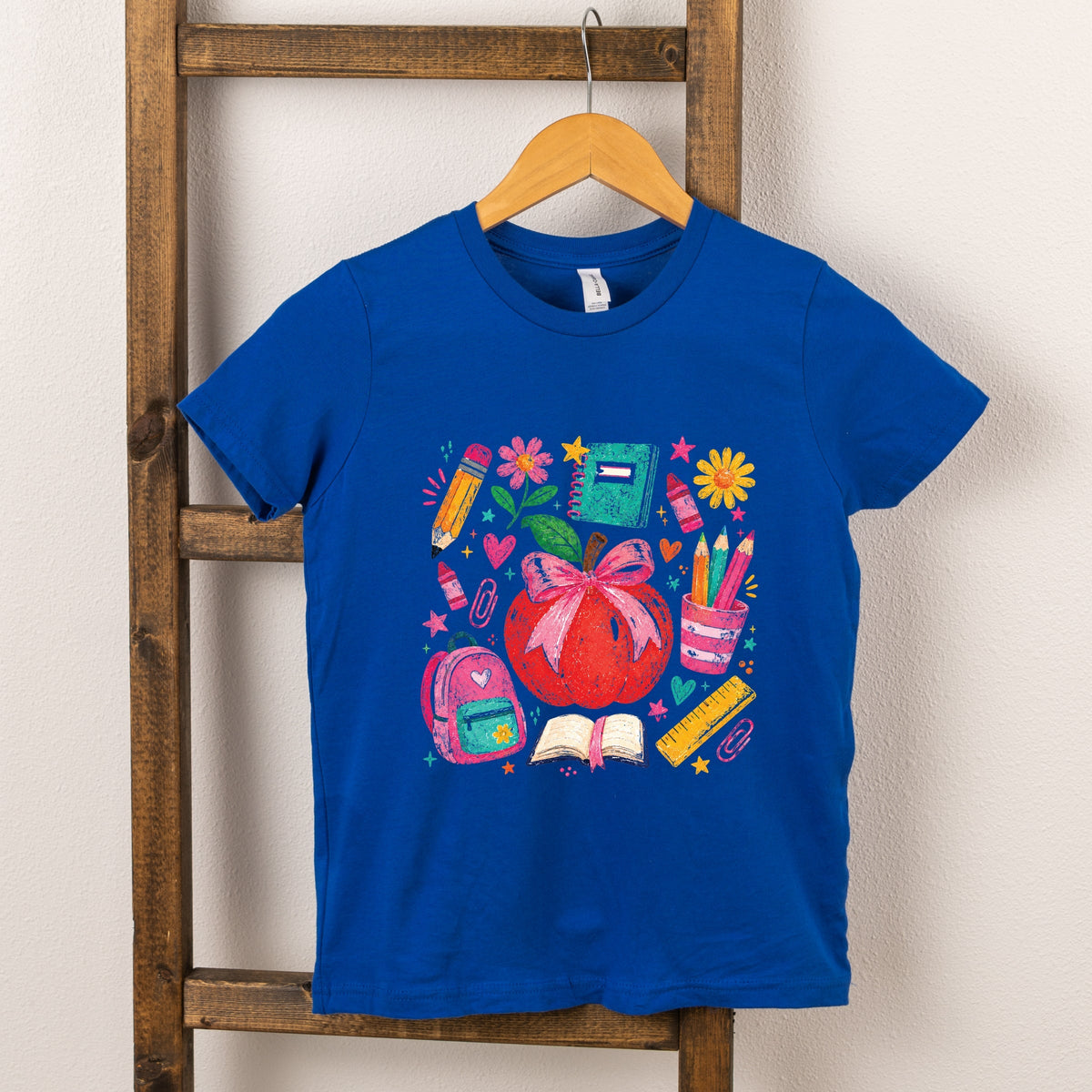 Back to School Apple and Supplies - Youth Short Sleeve product image 4