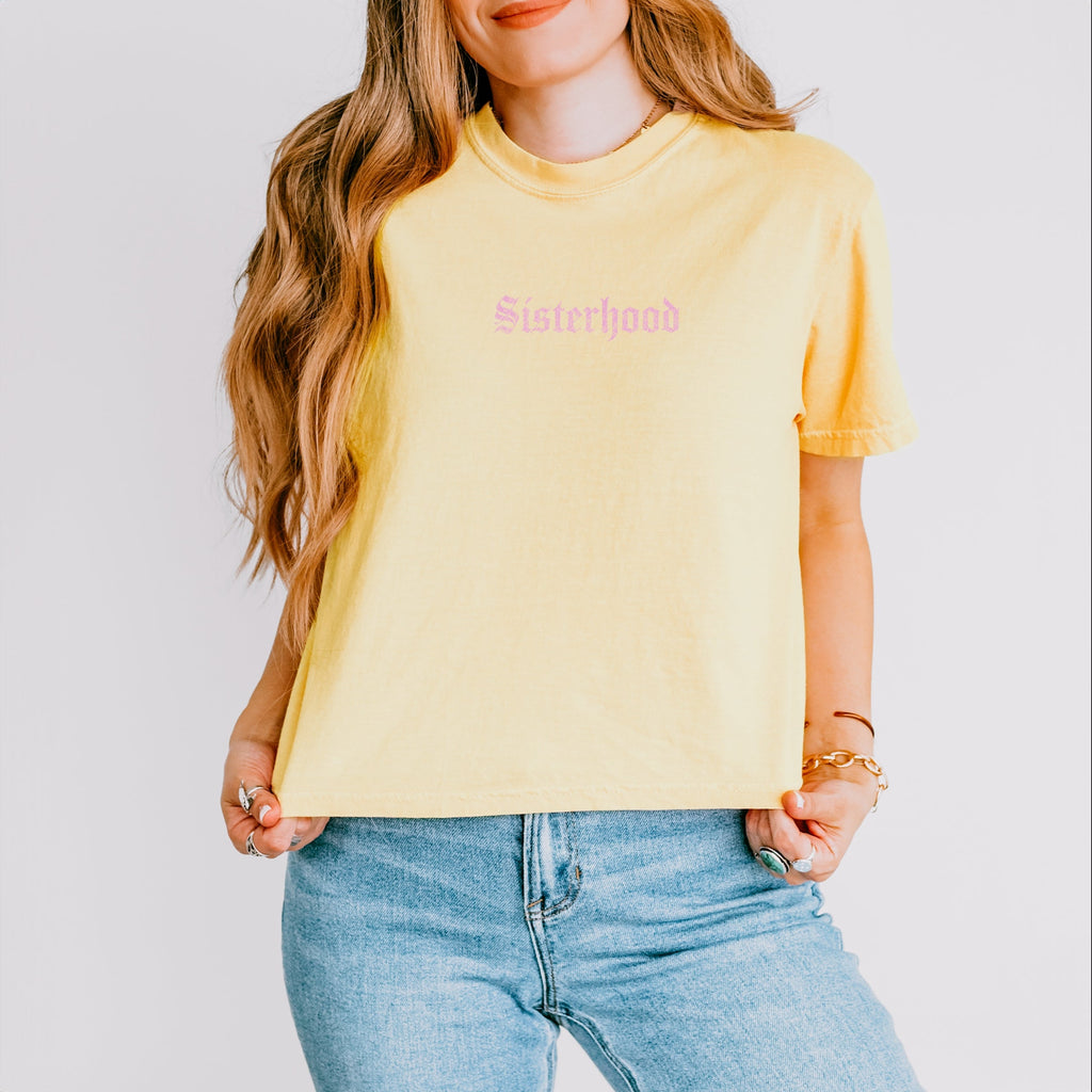 Sisterhood - Women's Boxy Crop Top Graphic T-Shirt product image 11