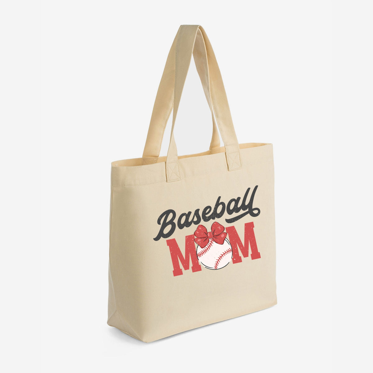 Coquette Baseball Mom - Zippered Canvas Tote